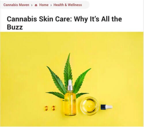 Cannabis Maven - Cannabis Skin Care: Why It’s All the Buzz