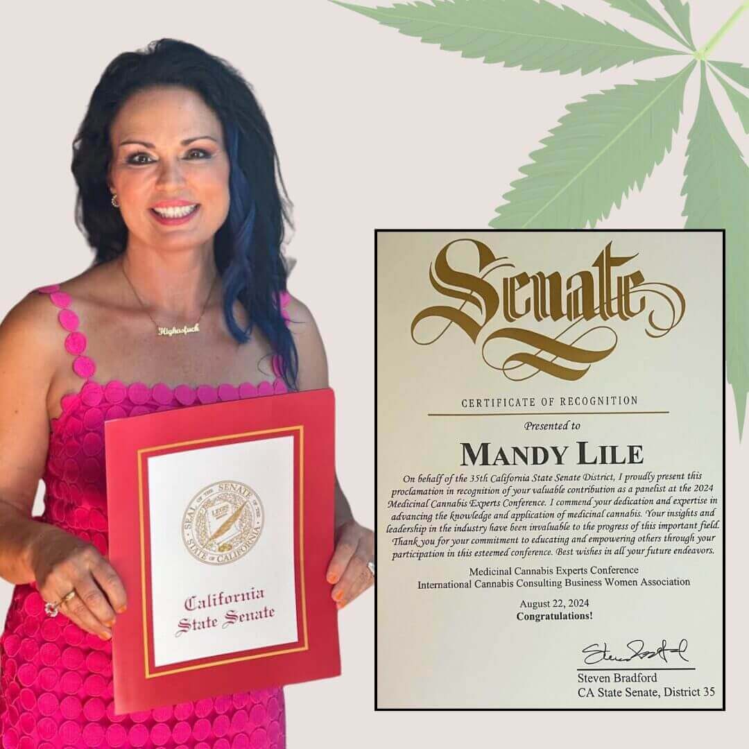 Cannabis recognition award presentation by Potency No. 710, showcasing industry excellence and leadership.